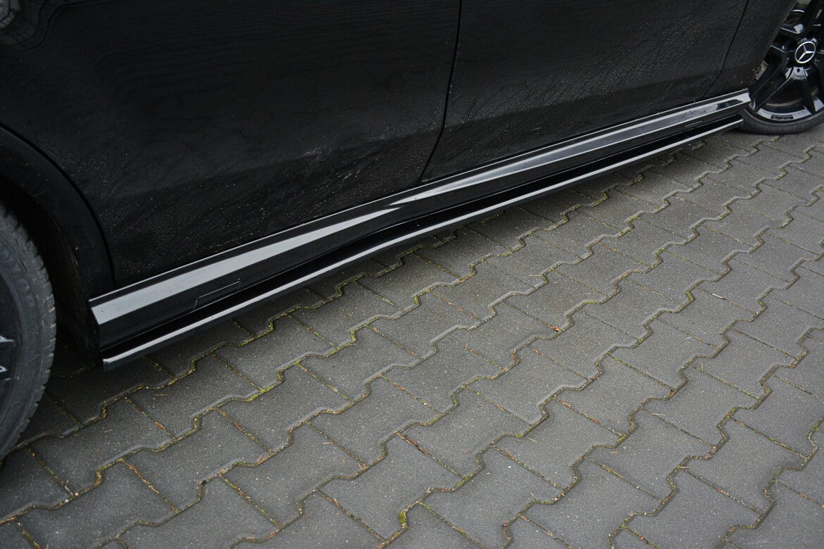 Seitenschweller Ansatz (Paar) passend für Mercedes E63 AMG W212 schwarz Hochglanz