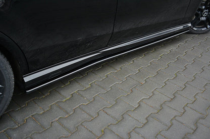 Seitenschweller Ansatz (Paar) passend für Mercedes E63 AMG W212 schwarz Hochglanz