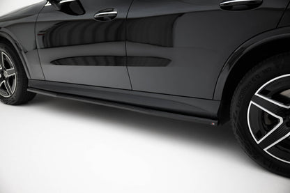 Seitenschweller Ansatz (Paar) passend für Mercedes GLC Coupe AMG-Line C254 schwarz Hochglanz