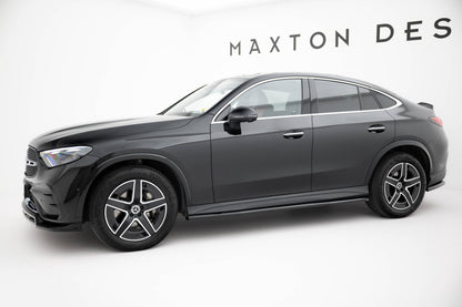 Seitenschweller Ansatz (Paar) passend für Mercedes GLC Coupe AMG-Line C254 schwarz Hochglanz