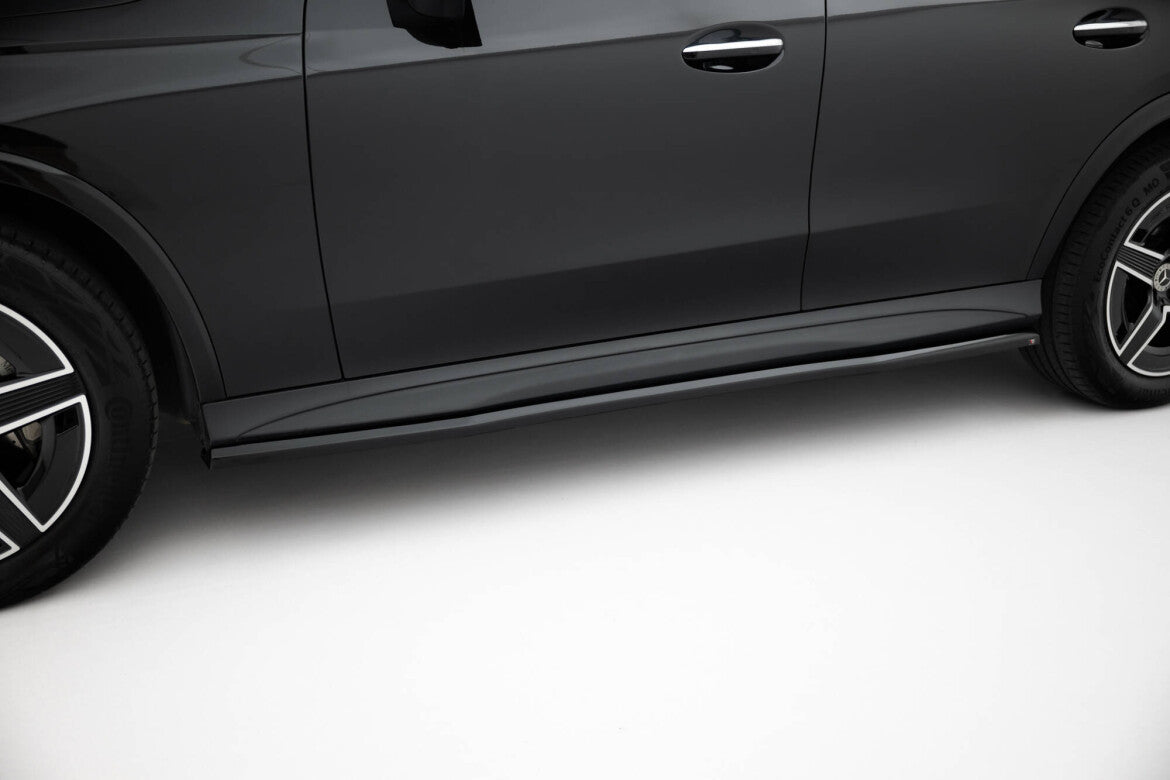 Seitenschweller Ansatz (Paar) passend für Mercedes GLC Coupe AMG-Line C254 schwarz Hochglanz