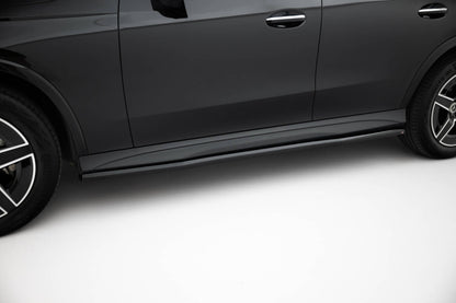 Seitenschweller Ansatz (Paar) passend für Mercedes GLC Coupe AMG-Line C254 schwarz Hochglanz
