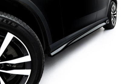 Seitenschweller Ansatz (Paar) passend für Mercedes GLC Coupe C254 schwarz Hochglanz