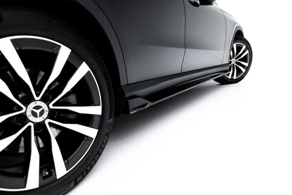 Seitenschweller Ansatz (Paar) passend für Mercedes GLC Coupe C254 schwarz Hochglanz