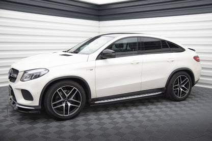 Seitenschweller Ansatz (Paar) passend für Mercedes GLE Coupe 43 AMG / AMG-Line C292 schwarz Hochglanz