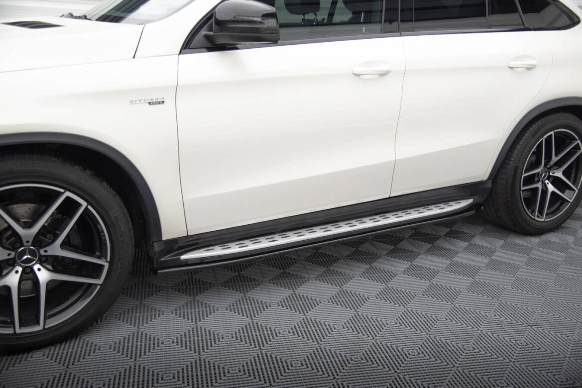 Seitenschweller Ansatz (Paar) passend für Mercedes GLE Coupe 43 AMG / AMG-Line C292 schwarz Hochglanz