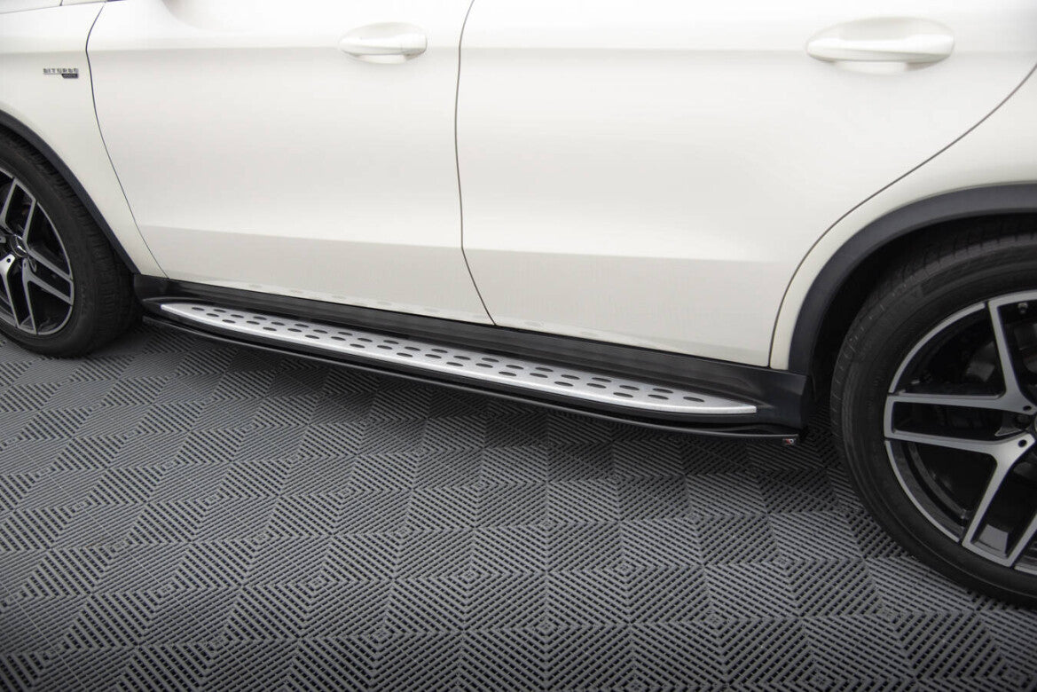 Seitenschweller Ansatz (Paar) passend für Mercedes GLE Coupe 43 AMG / AMG-Line C292 schwarz Hochglanz
