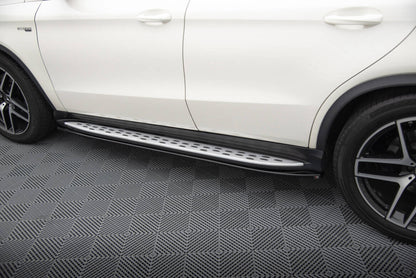Seitenschweller Ansatz (Paar) passend für Mercedes GLE Coupe 43 AMG / AMG-Line C292 schwarz Hochglanz