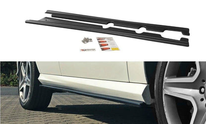 Seitenschweller Ansatz (Paar) passend für Mercedes GLE W166 AMG-Line schwarz Hochglanz