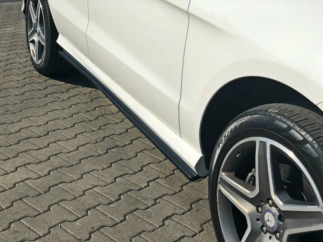 Seitenschweller Ansatz (Paar) passend für Mercedes GLE W166 AMG-Line schwarz Hochglanz