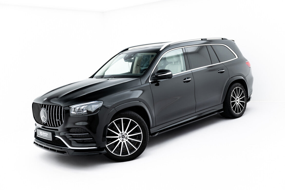 Seitenschweller Ansatz (Paar) passend für Mercedes GLS AMG-Line X167 FL schwarz Hochglanz