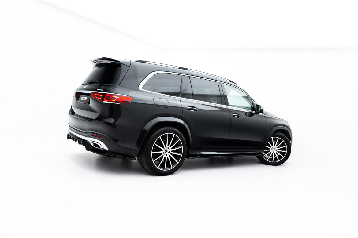 Seitenschweller Ansatz (Paar) passend für Mercedes GLS AMG-Line X167 FL schwarz Hochglanz