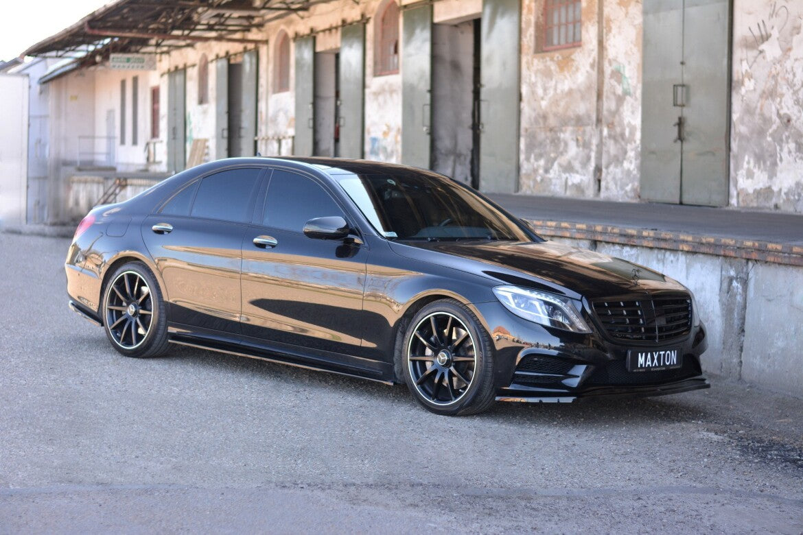 Seitenschweller Ansatz (Paar) passend für Mercedes S AMG-Line W222 / W222 FL schwarz Hochglanz