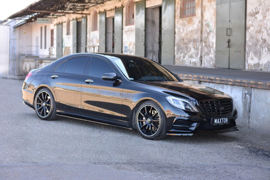Seitenschweller Ansatz (Paar) passend für Mercedes S AMG-Line W222 / W222 FL schwarz Hochglanz