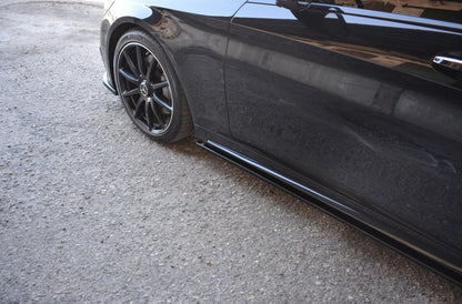 Seitenschweller Ansatz (Paar) passend für Mercedes S AMG-Line W222 / W222 FL schwarz Hochglanz