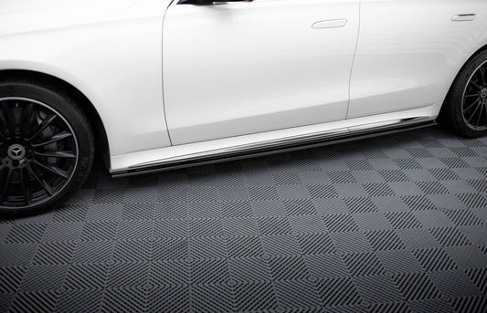 Seitenschweller Ansatz (Paar) passend für Mercedes S AMG-Line W223 schwarz Hochglanz