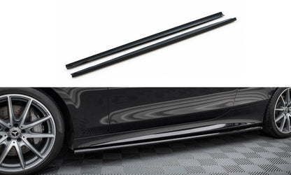 Seitenschweller Ansatz (Paar) passend für Mercedes S Coupe AMG-Line C217 FL schwarz Hochglanz