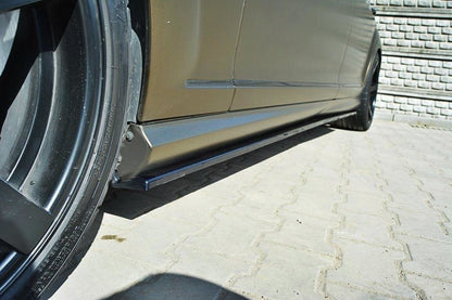 Seitenschweller Ansatz (Paar) passend für Mercedes S-Klasse W221 AMG LWB Carbon Look