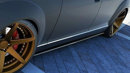 Seitenschweller Ansatz (Paar) passend für Mercedes S-Klasse W221 LONG schwarz Hochglanz