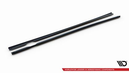 Seitenschweller Ansatz (Paar) passend für Mercedes S Lang AMG-Line W222 schwarz Hochglanz