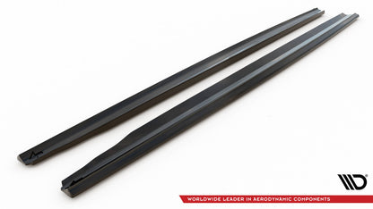 Seitenschweller Ansatz (Paar) passend für Mercedes S Long AMG-Line V223 schwarz Hochglanz