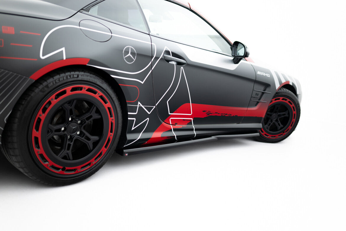 Seitenschweller Ansatz (Paar) passend für Mercedes SL 63 AMG R231 schwarz Hochglanz