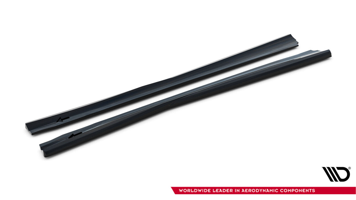 Seitenschweller Ansatz (Paar) passend für Mercedes SL 63 AMG R231 schwarz Hochglanz
