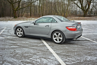 Seitenschweller Ansatz (Paar) passend für Mercedes SLK R172 schwarz Hochglanz