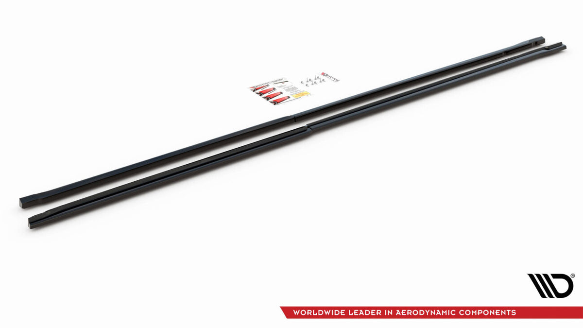 Seitenschweller Ansatz (Paar) passend für Mercedes Vito Extra Long W447 schwarz Hochglanz