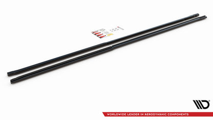 Seitenschweller Ansatz (Paar) passend für Mercedes Vito Extra Long W447 schwarz Hochglanz