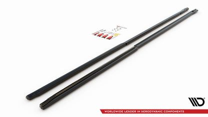 Seitenschweller Ansatz (Paar) passend für Mercedes Vito Extra Long W447 schwarz Hochglanz