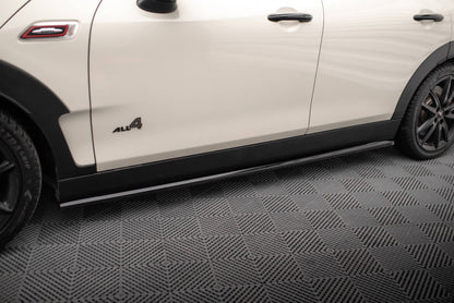 Seitenschweller Ansatz (Paar) passend für Mini Cooper Clubman John Cooper Works F54 FL schwarz Hochglanz