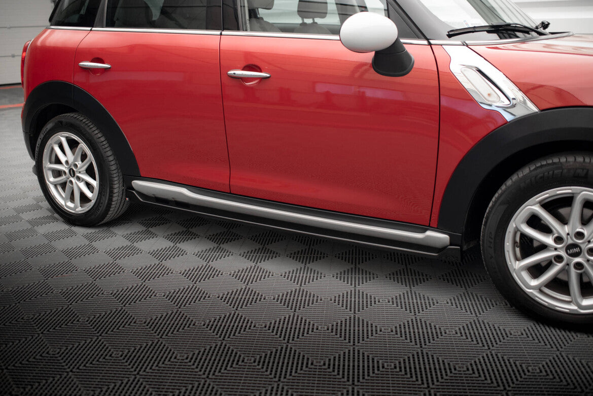 Seitenschweller Ansatz (Paar) passend für Mini Cooper Countryman R60 FL schwarz Hochglanz
