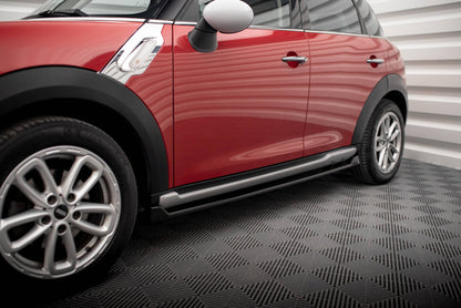 Seitenschweller Ansatz (Paar) passend für Mini Cooper Countryman R60 FL schwarz Hochglanz