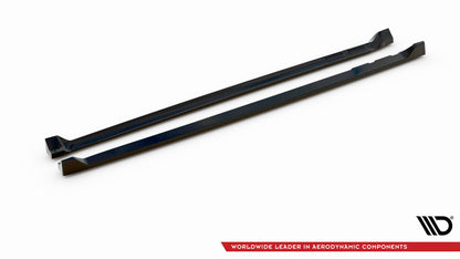 Seitenschweller Ansatz (Paar) passend für Mini Cooper Countryman R60 FL schwarz Hochglanz