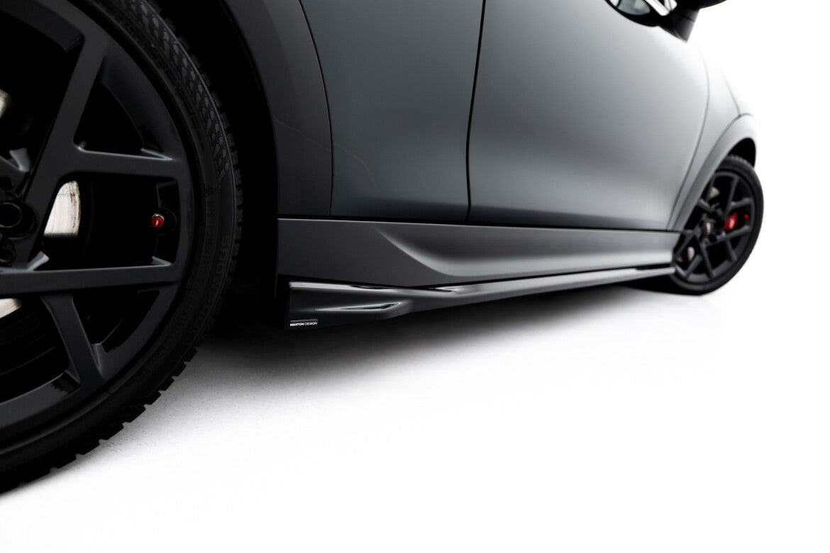 Seitenschweller Ansatz (Paar) passend für Mini Cooper John Cooper Works F65 schwarz Hochglanz