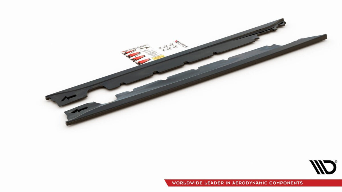 Seitenschweller Ansatz (Paar) passend für Mini Cooper / One R50 schwarz Hochglanz