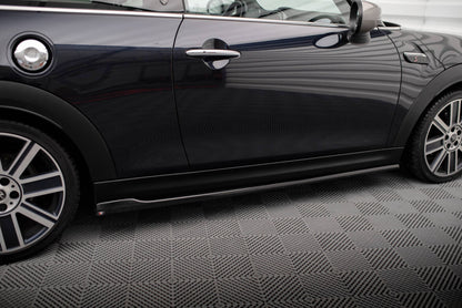 Seitenschweller Ansatz (Paar) passend für Mini Cooper S F56 FL schwarz Hochglanz