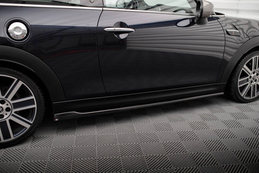 Seitenschweller Ansatz (Paar) passend für Mini Cooper S F56 FL schwarz Hochglanz