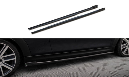Seitenschweller Ansatz (Paar) passend für Mini Cooper S F56 FL schwarz Hochglanz