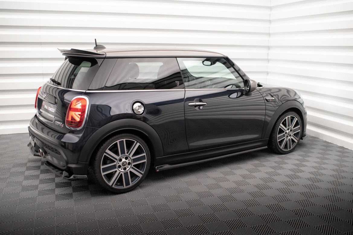Seitenschweller Ansatz (Paar) passend für Mini Cooper S F56 FL schwarz Hochglanz