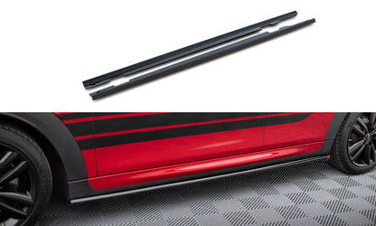 Seitenschweller Ansatz (Paar) passend für Mini Cooper S John Cooper Works F55 FL schwarz Hochglanz