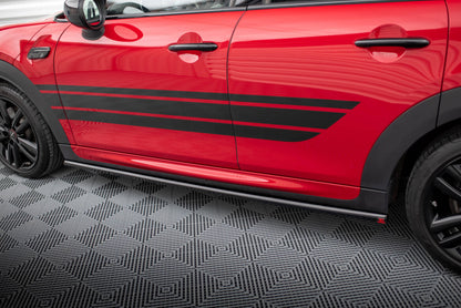 Seitenschweller Ansatz (Paar) passend für Mini Cooper S John Cooper Works F55 FL schwarz Hochglanz