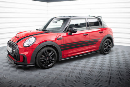 Seitenschweller Ansatz (Paar) passend für Mini Cooper S John Cooper Works F55 FL schwarz Hochglanz