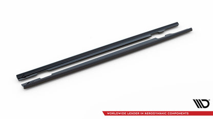 Seitenschweller Ansatz (Paar) passend für Mini Cooper S John Cooper Works F55 FL schwarz Hochglanz