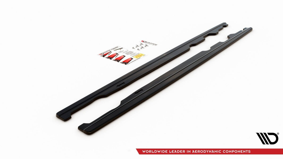 Seitenschweller Ansatz (Paar) passend für Mini Cooper S John Cooper Works F56 schwarz Hochglanz