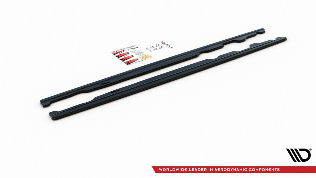 Seitenschweller Ansatz (Paar) passend für Mini Cooper S John Cooper Works F56 schwarz Hochglanz