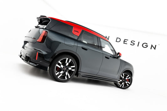 Seitenschweller Ansatz (Paar) passend für Mini Countryman JCW U25 schwarz Hochglanz