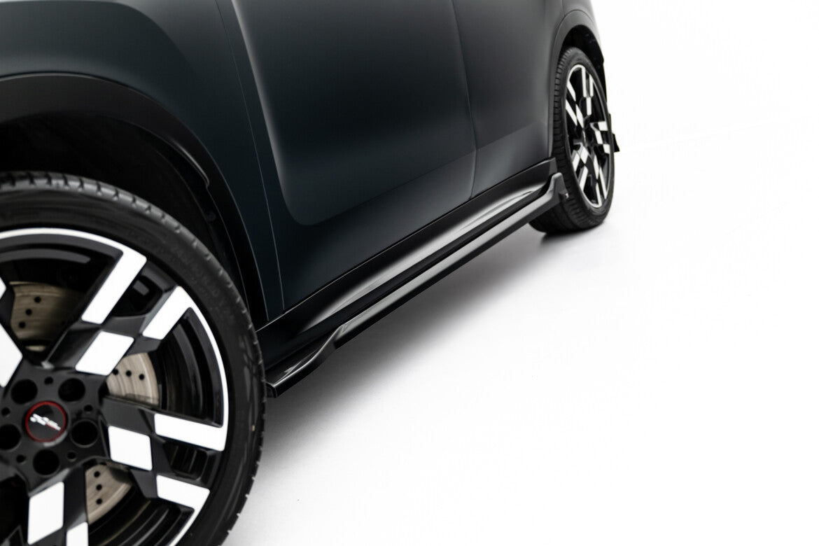 Seitenschweller Ansatz (Paar) passend für Mini Countryman JCW U25 schwarz Hochglanz