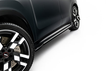 Seitenschweller Ansatz (Paar) passend für Mini Countryman JCW U25 schwarz Hochglanz